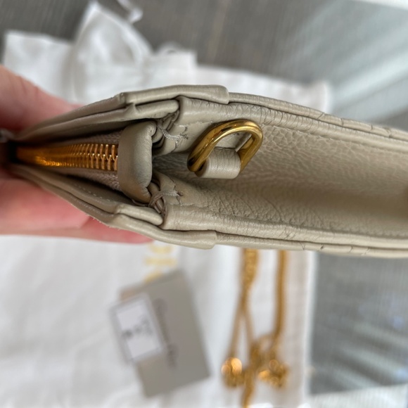 DIOR CARO ZIPPED POUCH WITH CHAIN - Picture 13 of 15